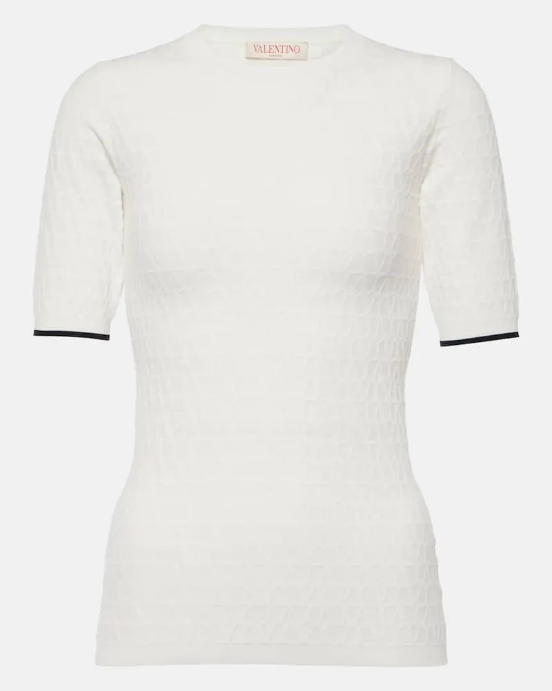 Valentino Garavani Top Toile Iconographe Weiß