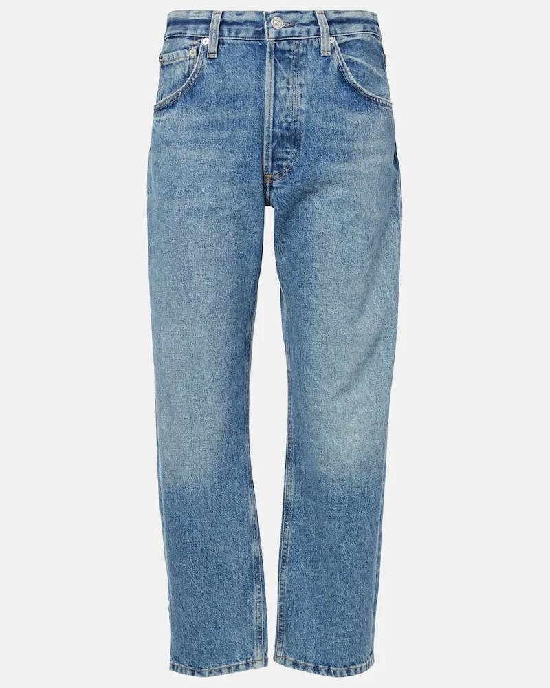 Citizens of humanity Mid-Rise Straight Jeans Winslow Blau
