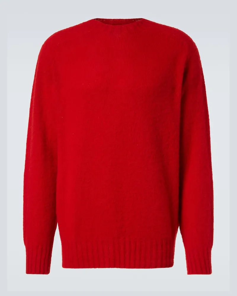 Sunspel Pullover aus Wolle Rot