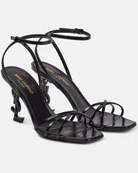 Saint Laurent Sandalen Opyum 85 aus Leder Schwarz