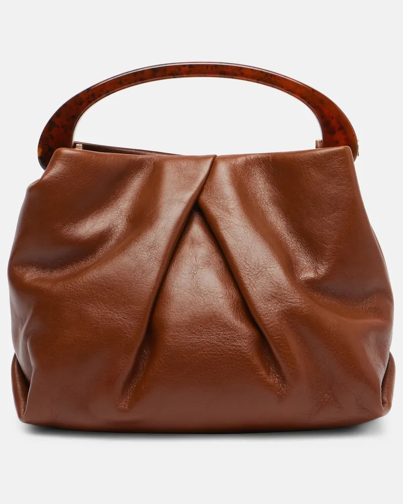 Dries van Noten Tote Bag Crisp Small aus Leder Braun