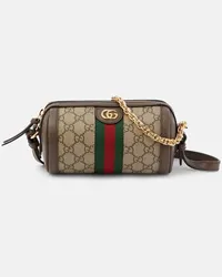 Gucci Schultertasche Ophidia GG Mini aus Canvas Beige