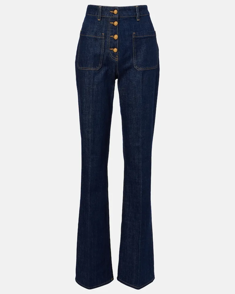 Valentino Garavani High-Rise Flared Jeans Blau