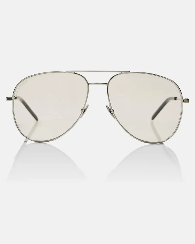 Saint Laurent Aviator-Sonnenbrille Classic Silber