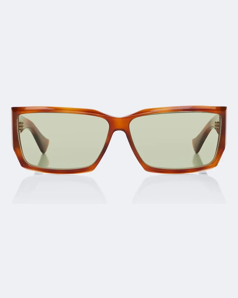 Valentino Garavani Eckige Sonnenbrille Classico VLogo Braun