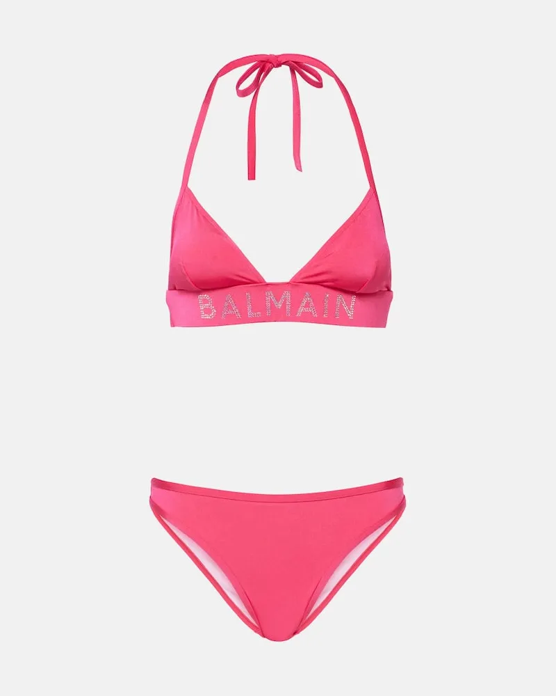 Balmain Verzierter Bikini Rosa