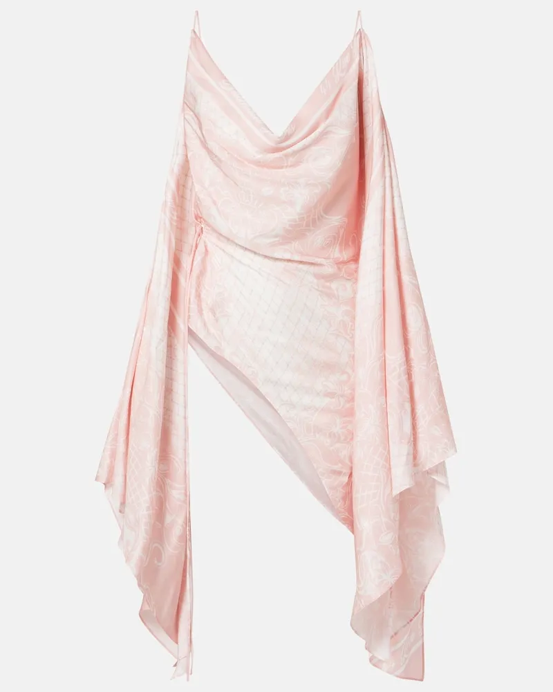 Balmain Bedrucktes Asymmetrisches Top Rosa