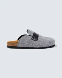 J.W.Anderson Slippers mit Leder Grau