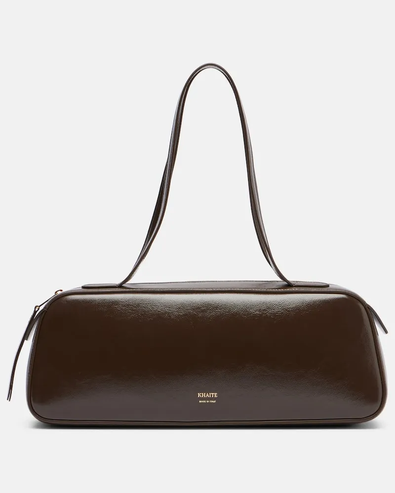 KHAITE Schultertasche Simona aus Leder Braun