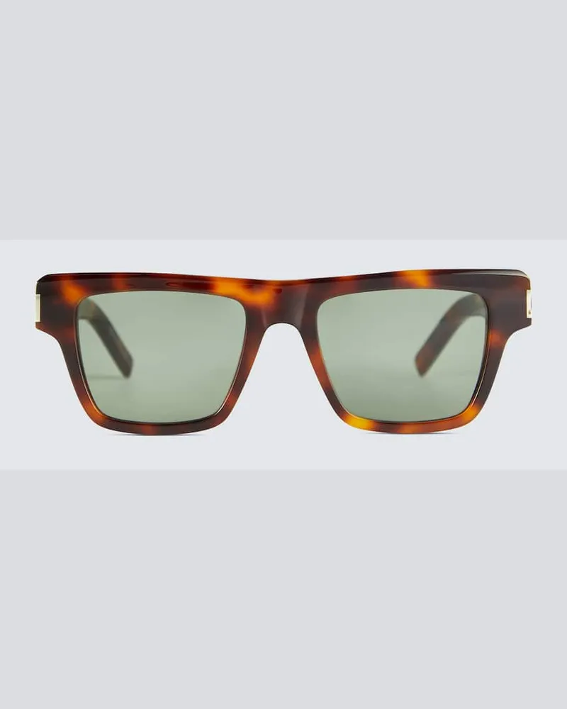 Saint Laurent Eckige Sonnenbrille Braun