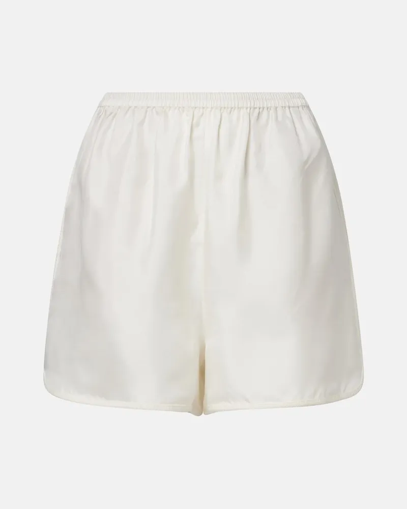 Róhe Róhe Shorts aus Seide Weiß