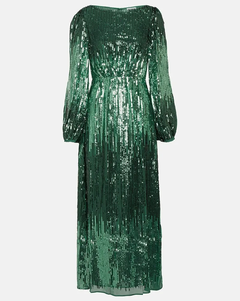 RIXO Maxikleid Coco mit Pailletten Grün