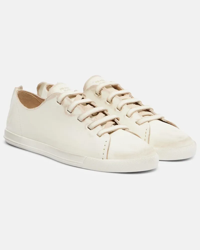 Prada Sneakers aus Leder Weiß