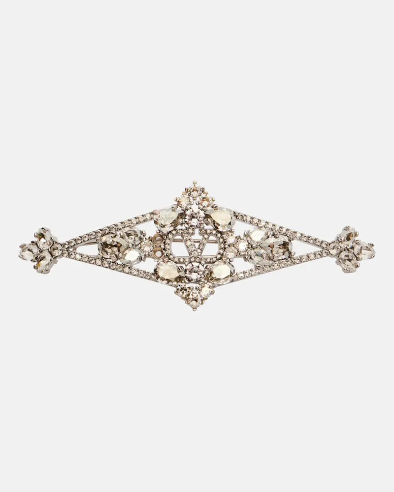 Valentino Garavani Haarspange mit Kristallen Silber