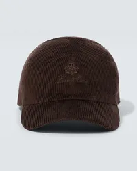 Loro Piana Baseballcap aus Cord Braun