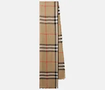 Schal Burberry Check aus Wolle und Seide