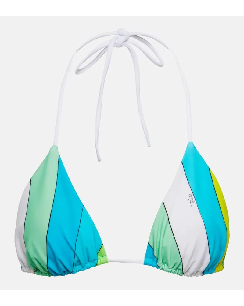 Emilio Pucci Bedrucktes Bikini-Oberteil Multicolor