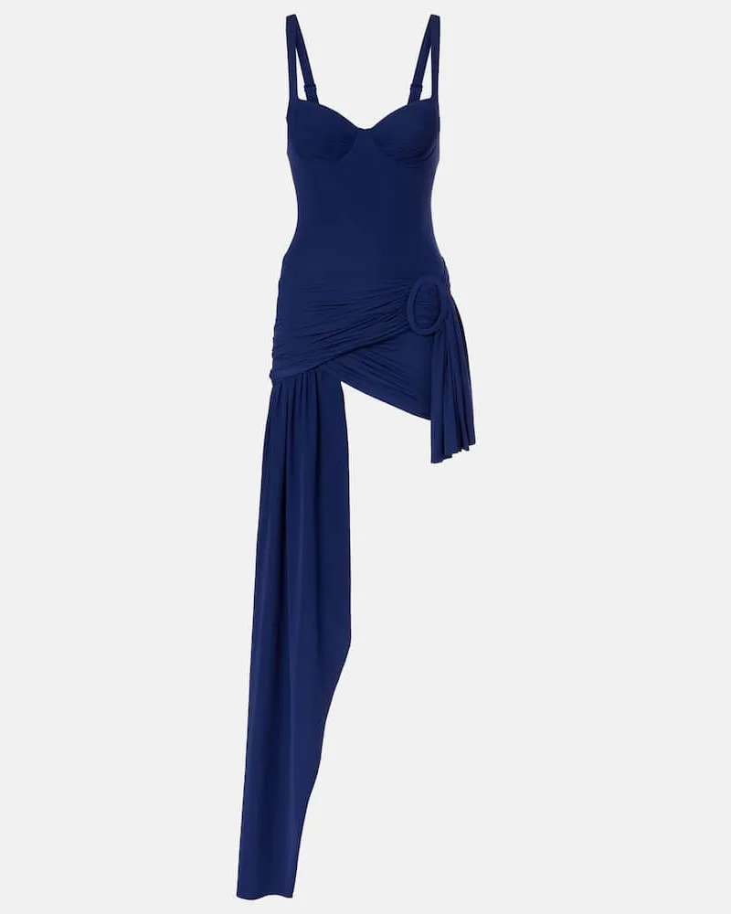 Balenciaga Minikleid aus Jersey Blau