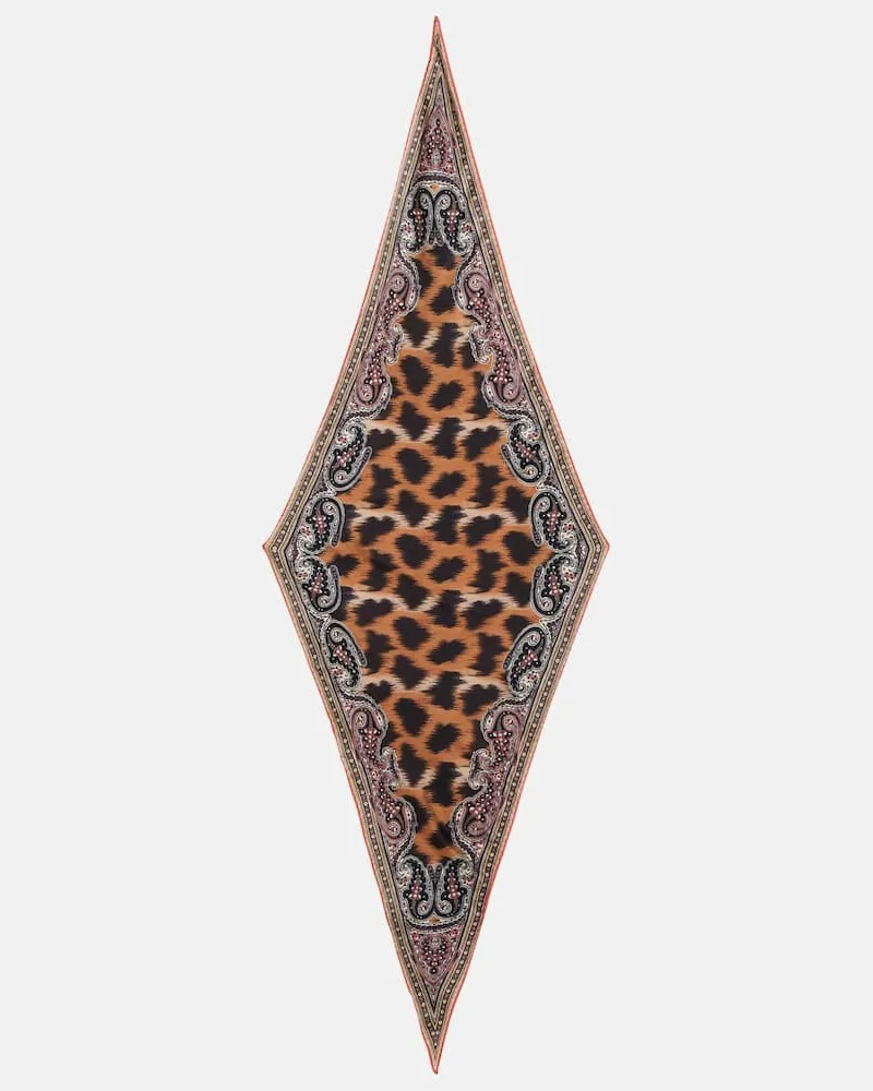 Etro Bedrucktes Tuch Rombetto aus Seide Multicolor