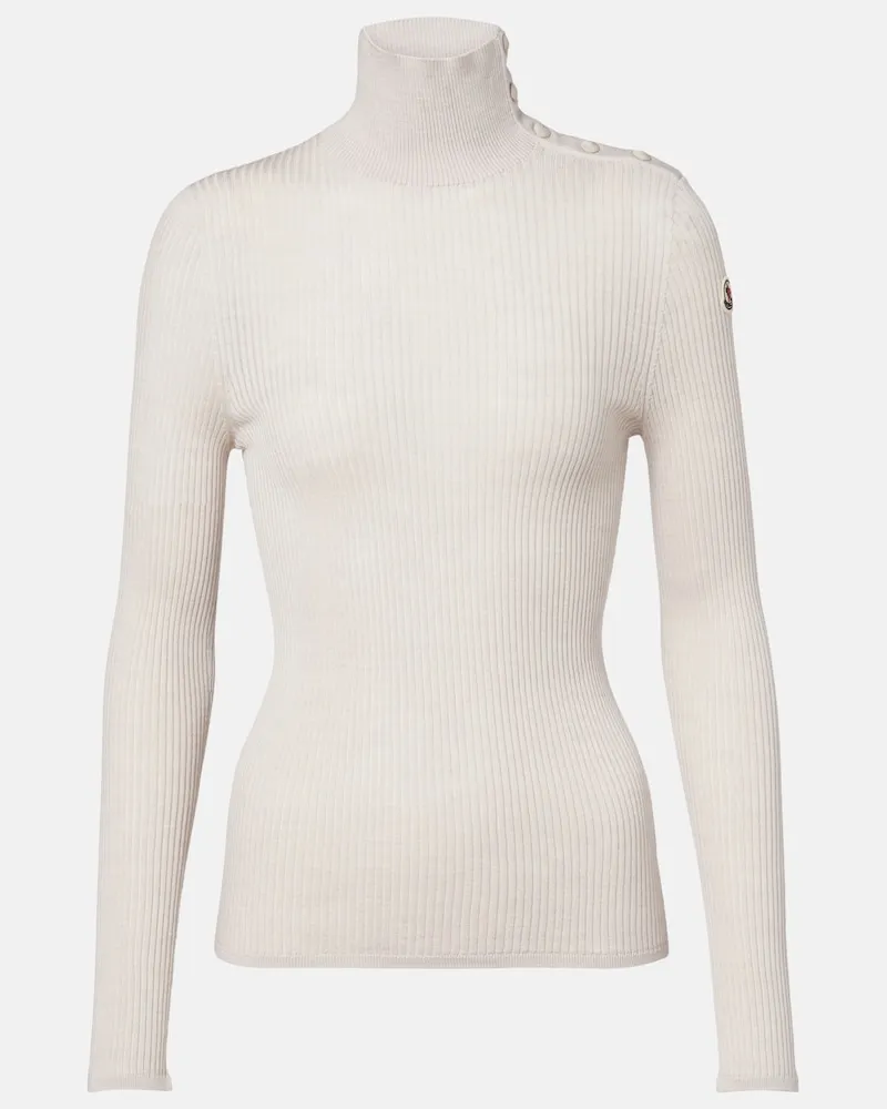 Moncler Pullover aus Rippstrick Beige