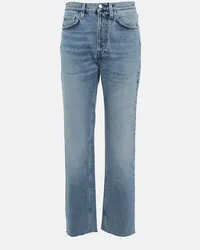 Totême High-Rise Straight Jeans Blau