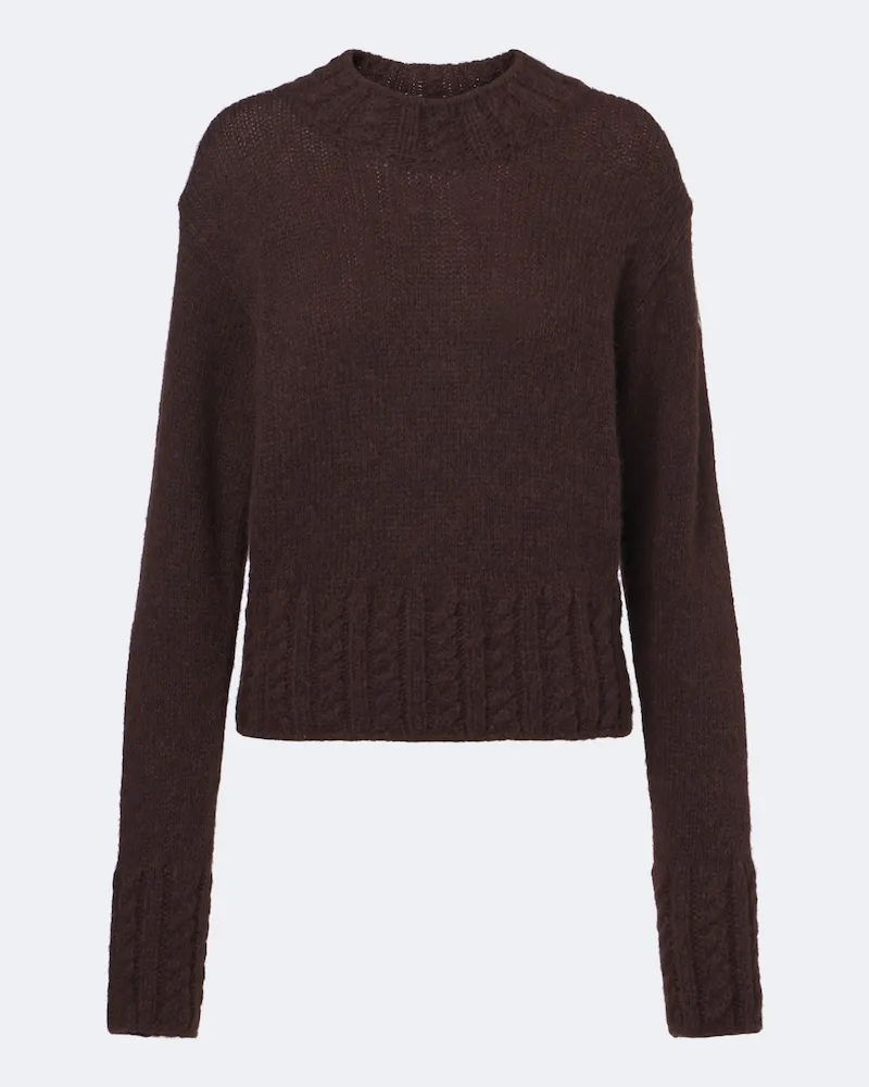Moncler Pullover aus Strick Braun