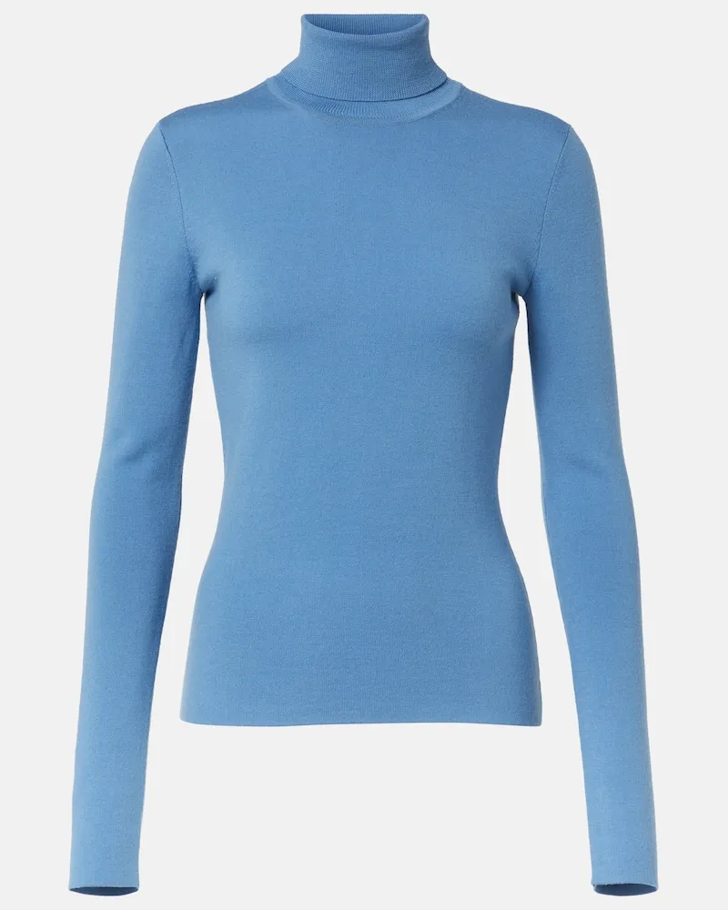 Gabriela Hearst Rollkragenpullover May aus Wolle, Kaschmir und Seide Blau
