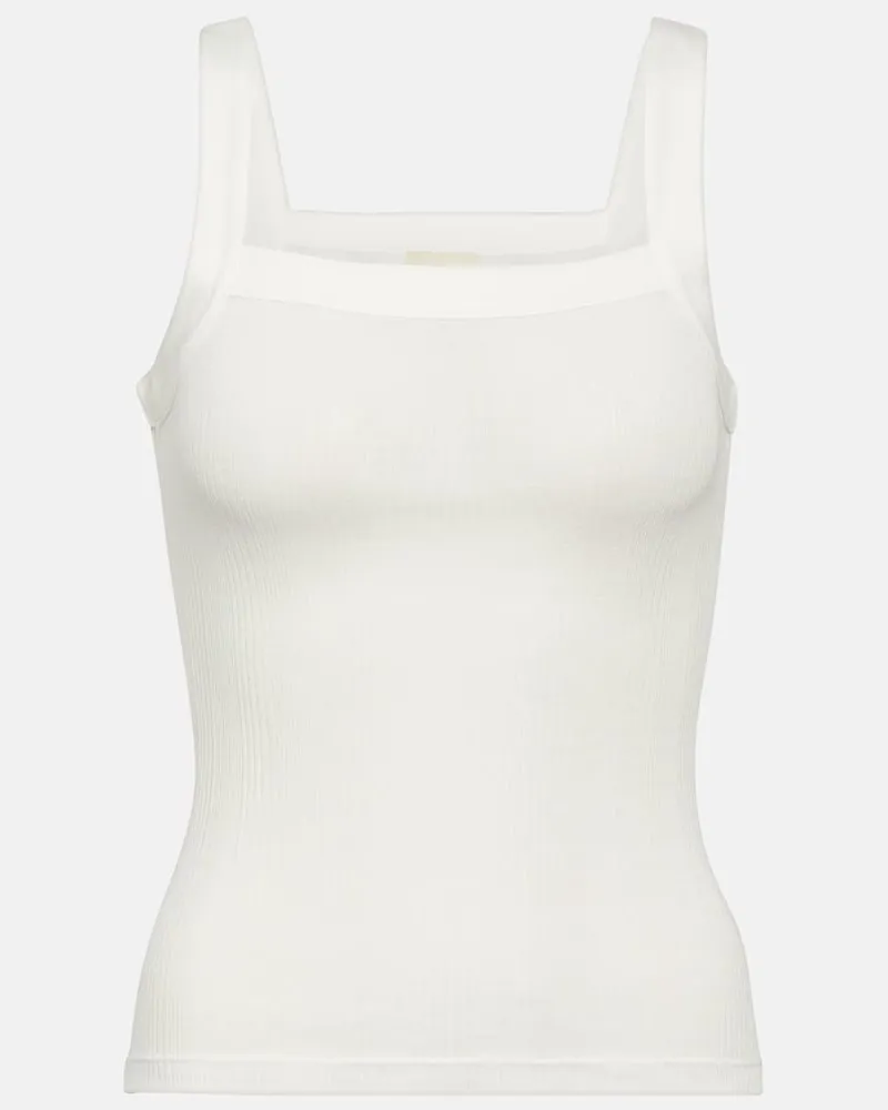 KHAITE Top Oylan aus Jersey Weiß