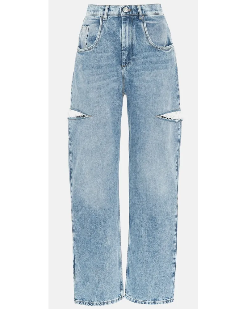 Maison Margiela Wide-Leg High-Rise Jeans Blau