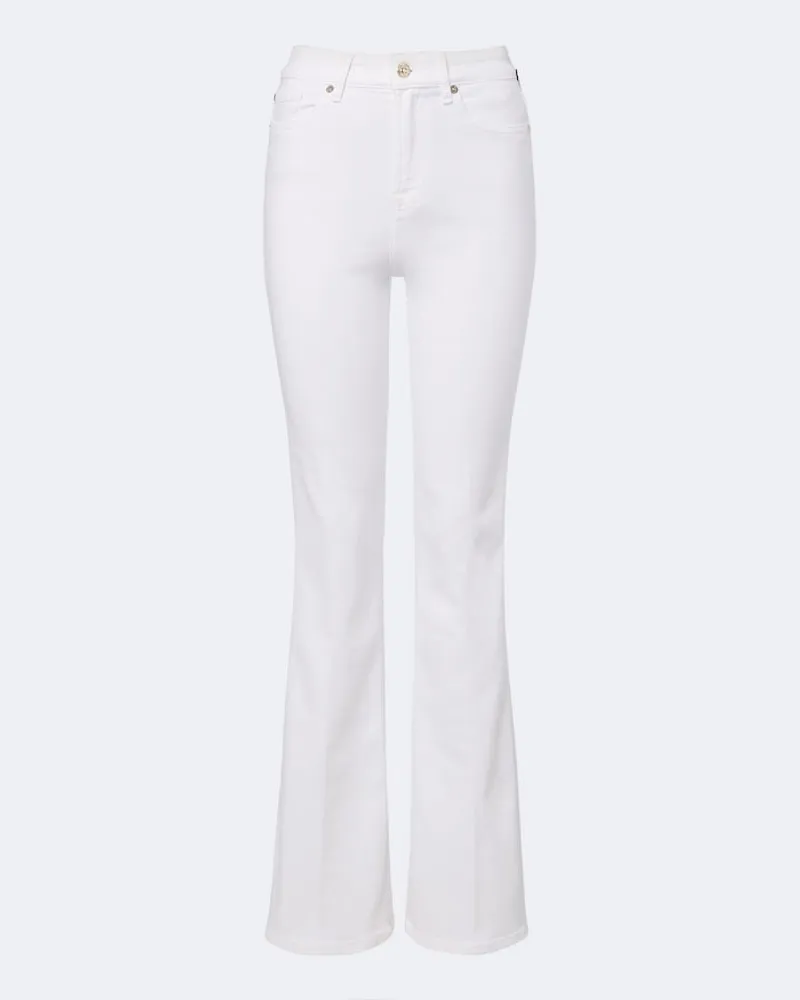 7 for all mankind High-Rise Flared Jeans Lisha Weiß