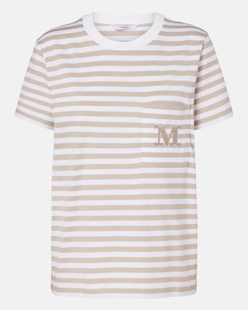 Max Mara T-Shirt Oboli aus Baumwoll-Jersey Beige