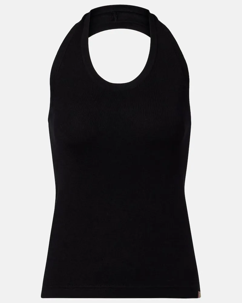 extreme cashmere Top Jerry aus Baumwolle und Kaschmir Schwarz