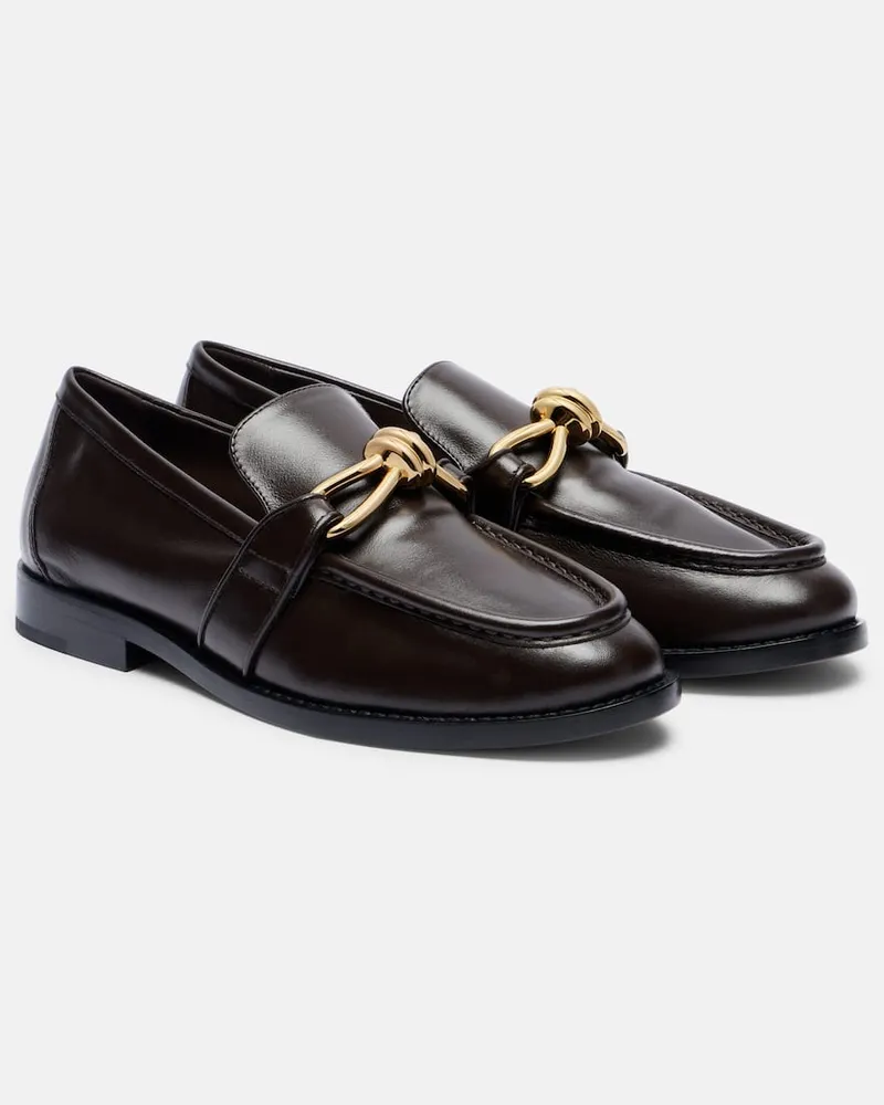 Bottega Veneta Loafers Astaire Knot aus Leder Braun