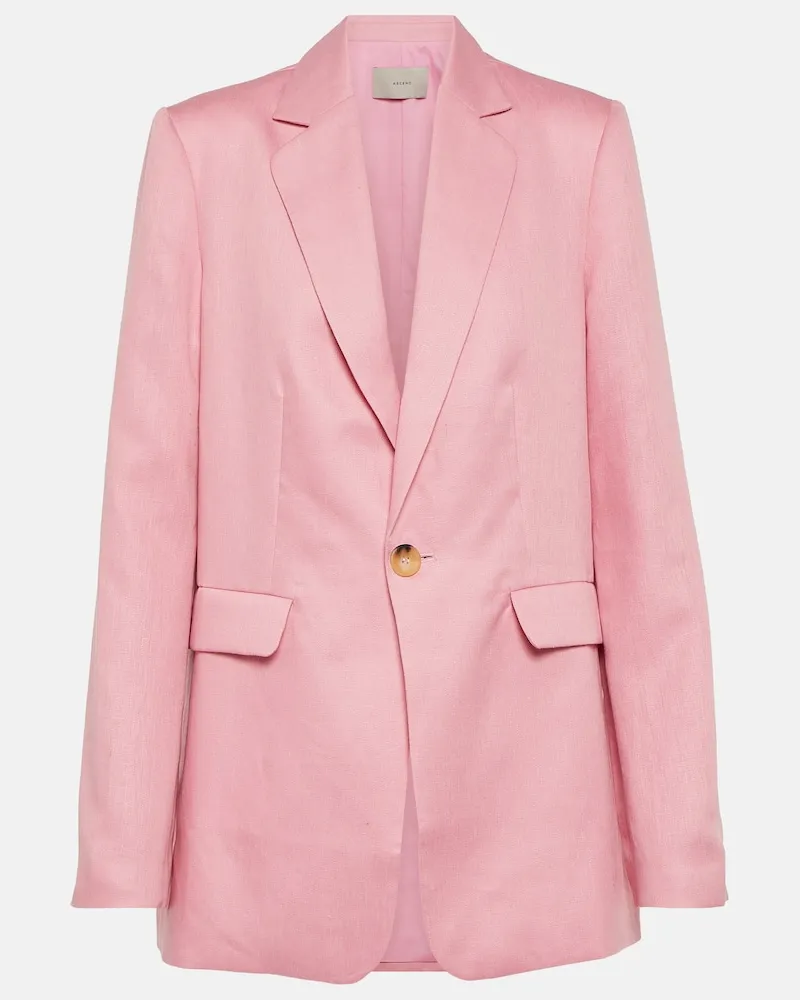 ASCENO Blazer Azores aus Leinen Rosa