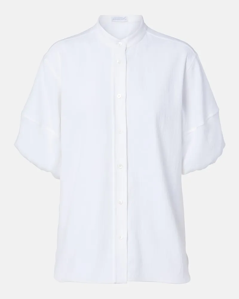 Stella McCartney Hemd aus Baumwoll-Crêpon Weiß