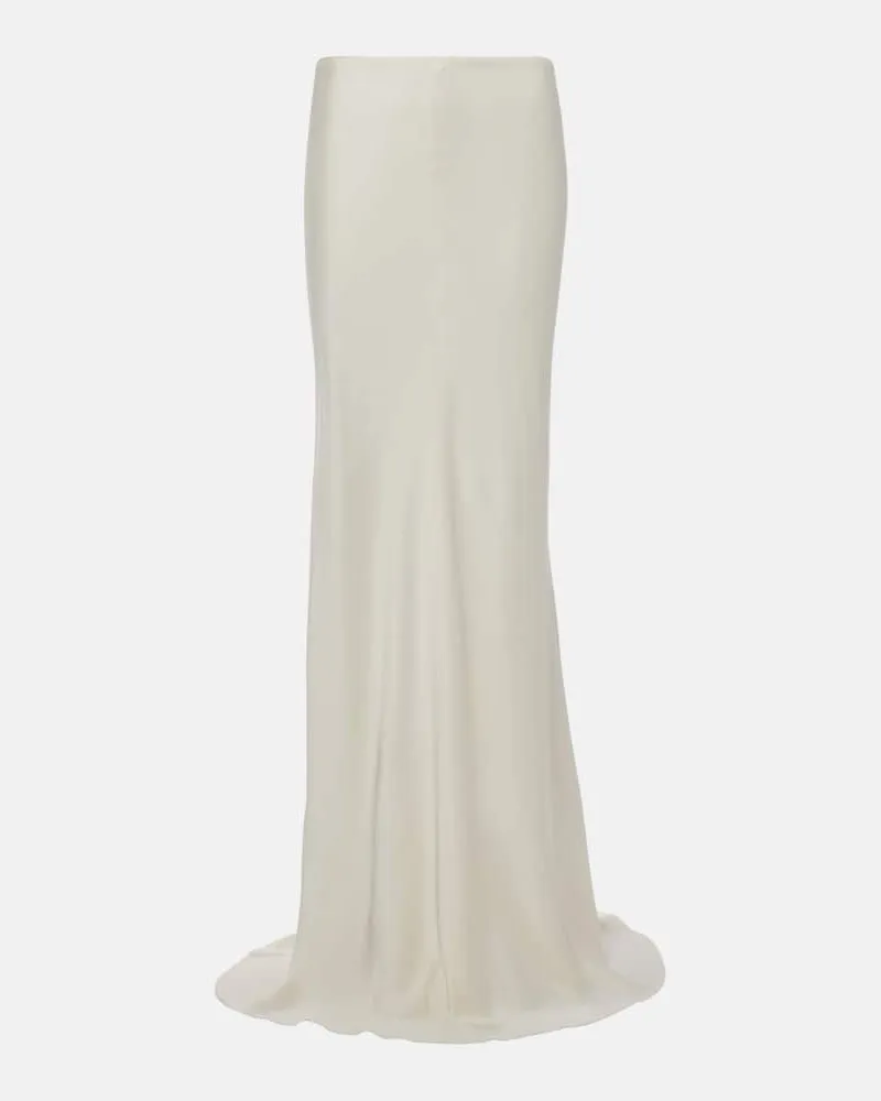 Victoria Beckham High-Rise-Maxirock Weiß