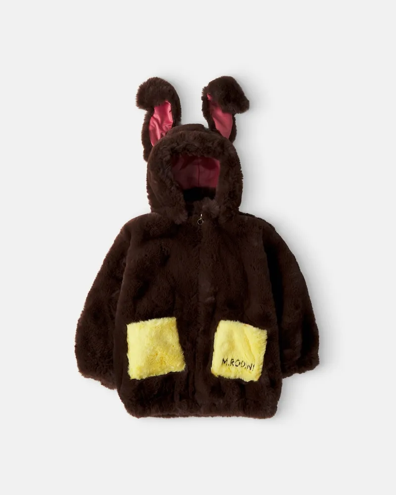 Mini Rodini Jacke aus Teddyfleece Braun