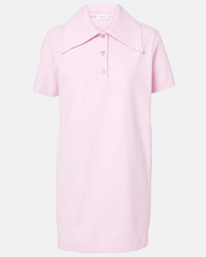Patou Polokleid aus Baumwolle Pink