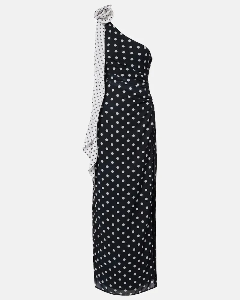 BANANHOT One-Shoulder-Maxikleid Louise Schwarz