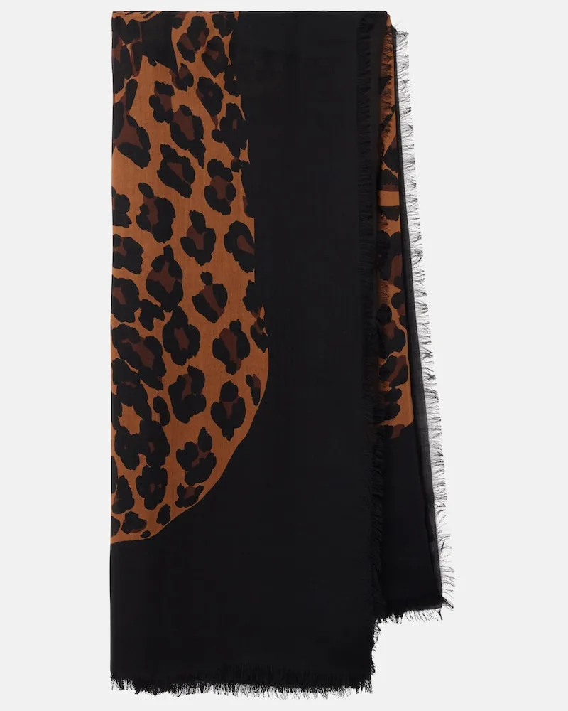 Saint Laurent Schal aus Wolle Braun