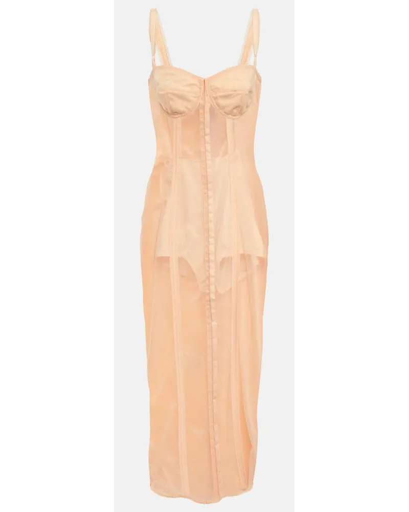Dolce & Gabbana X Kim Midikleid Beige