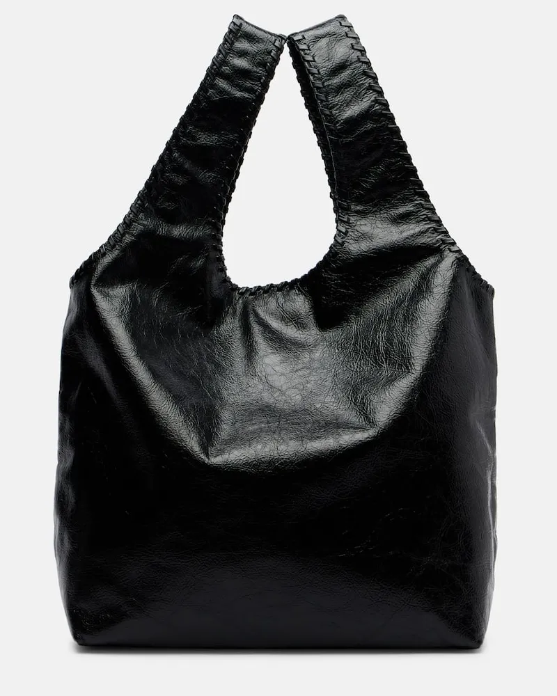 Dries van Noten Tote Bag March Large aus Leder Schwarz