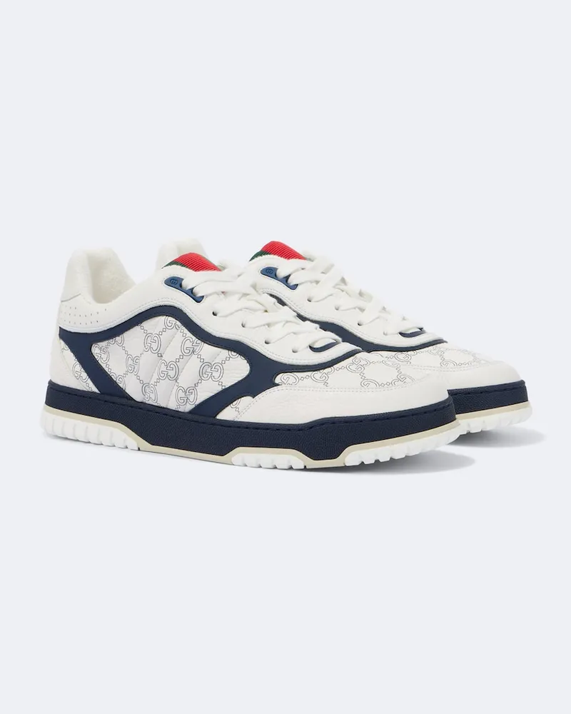 Gucci Sneakers Gucci Re-Web aus Leder Weiß