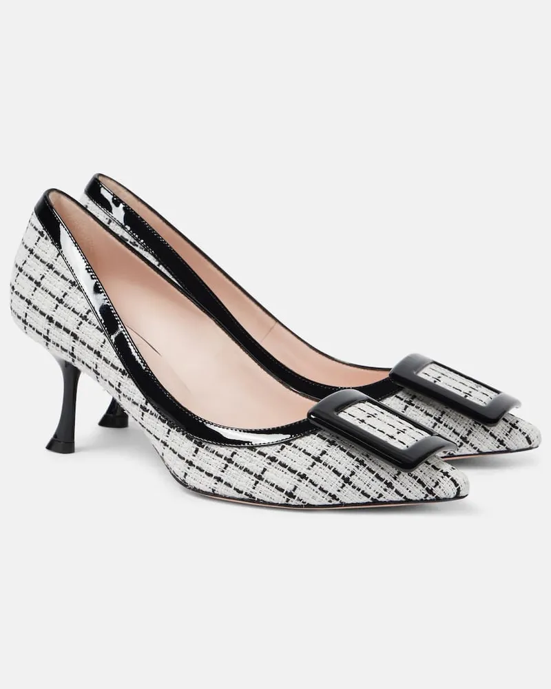 Roger Vivier Pumps Viv in the City 65 aus Bouclé Weiß