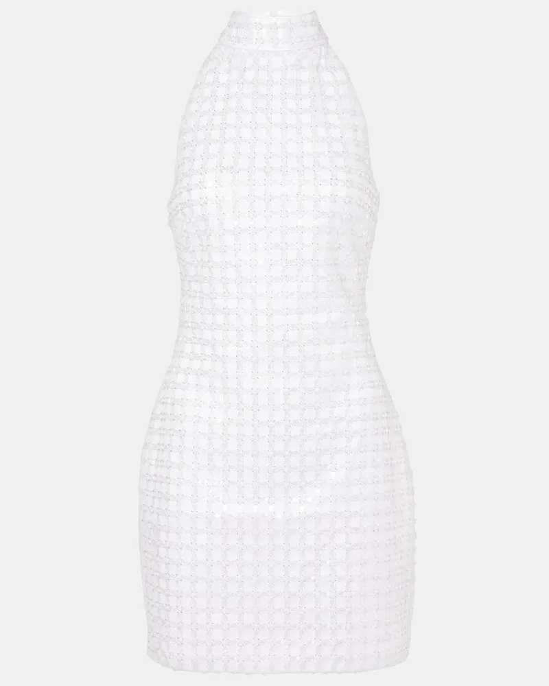 ROTATE Birger Christensen Bridal Verziertes Minikleid Weiß