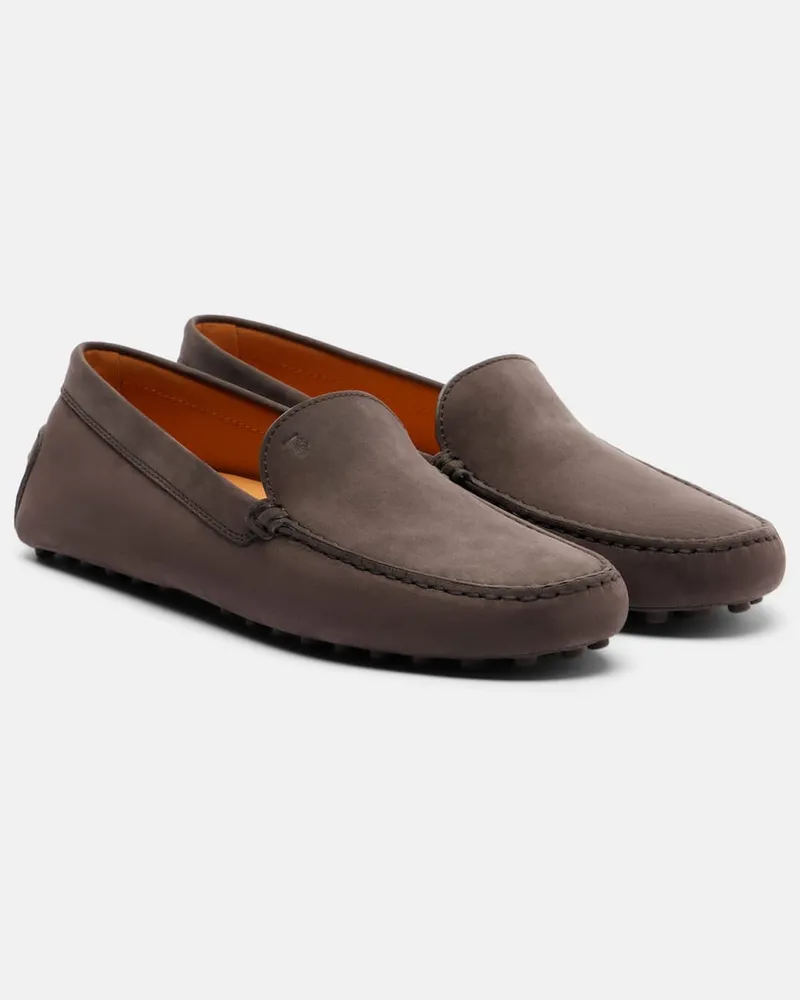 TOD'S Loafers Gommino aus Veloursleder Braun