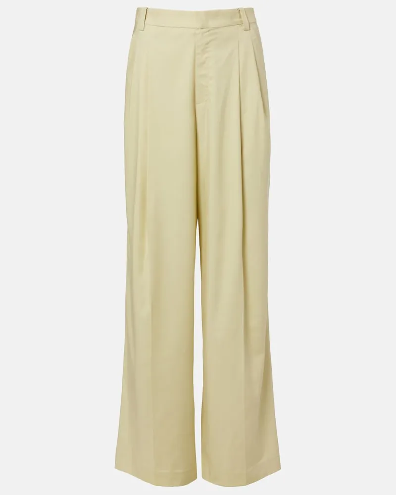 Aya Muse Plissierte Hose Olena mit weitem Bein Grün