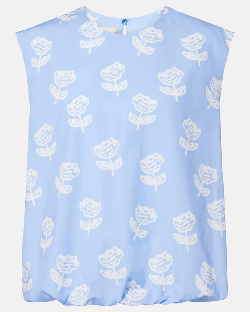 Marni Top aus Baumwolle Blau