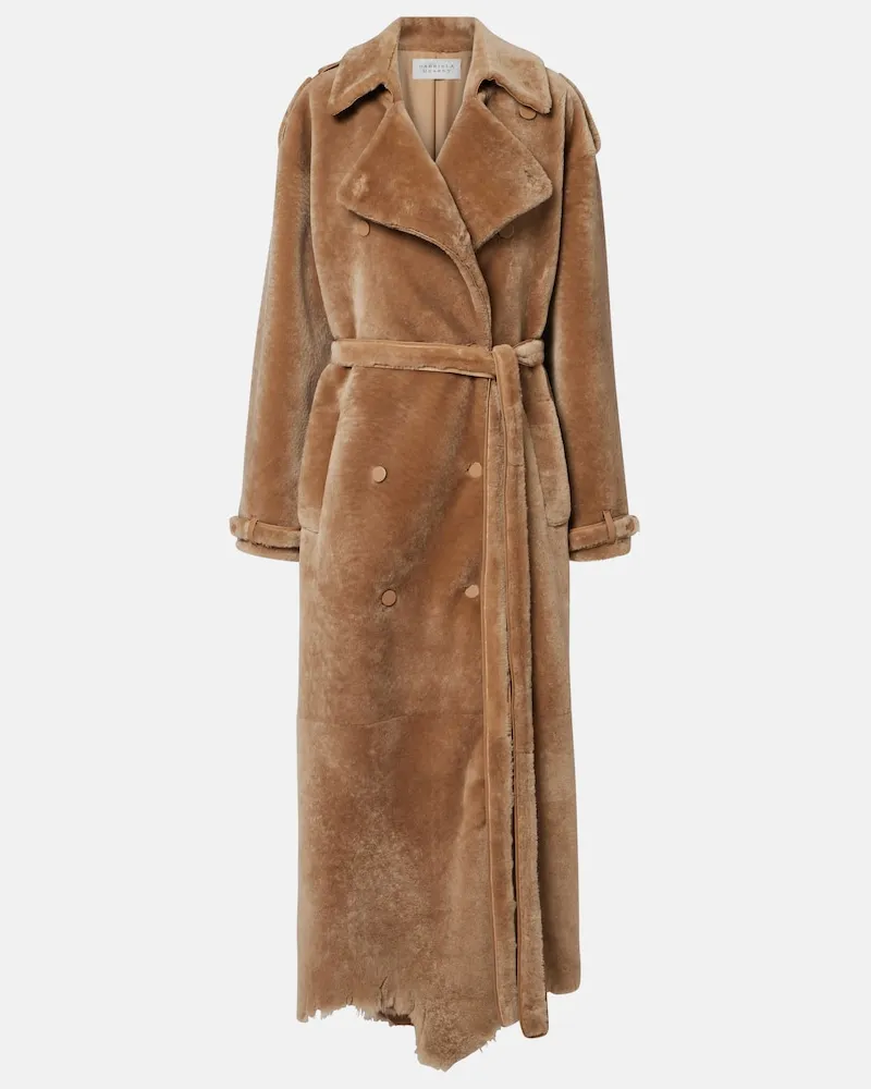 Gabriela Hearst Mantel Tellus aus Shearling Beige