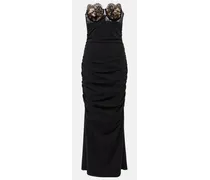 Bustier-Robe mit Spitze